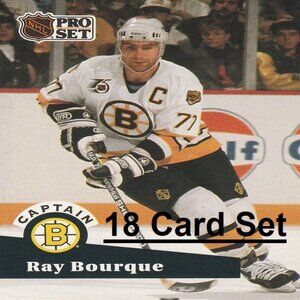 Raymond Bourque Hockey Card Collection - 18 Hockey Cards